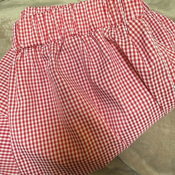No Brand | Red & white matching gingham short set size large - Picture 4 of 4